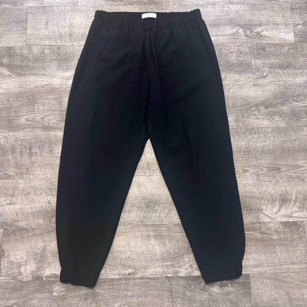 Aritzia Babaton Dexter Jogger High Rise Black Crepe Pants Womens Sz. M
